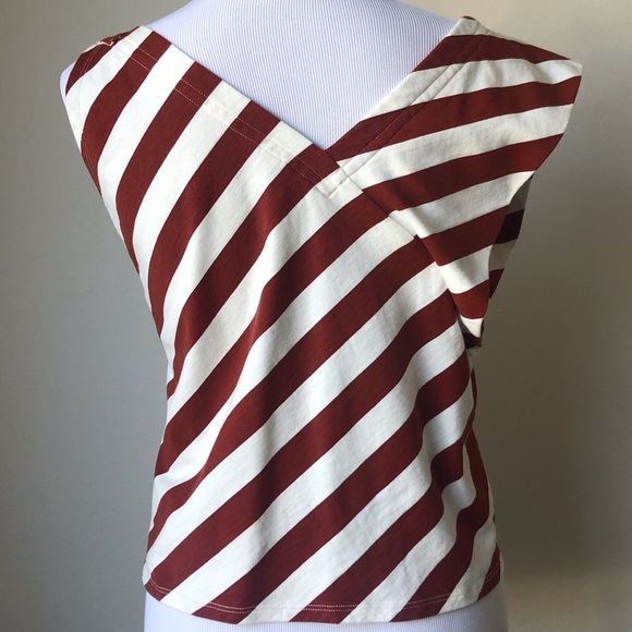 ANTHROPOLOGIE POSTAGE STAMP ASYMMETRICAL BLOUSE XS - Picture 3 of 5